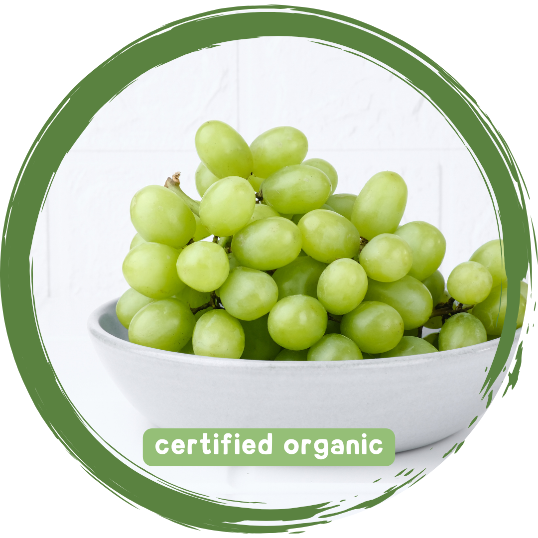 Grapes Green Seedless 250g- Certified Organic